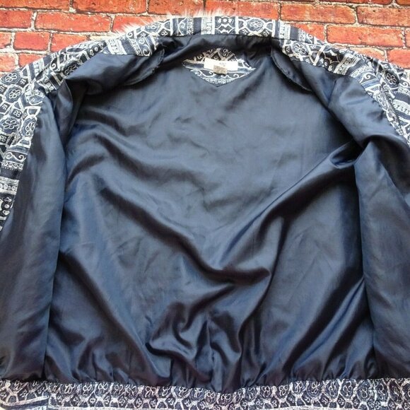 XPOSURE Vintage 100% Silk Track Jacket Outerwear Windbreaker Full-Zip 80s 90s M - Picture 9 of 12